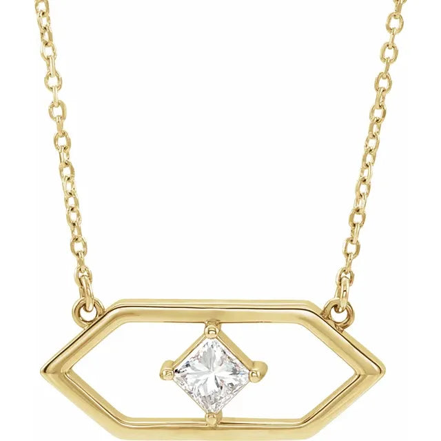 Geometric Diamond Necklace