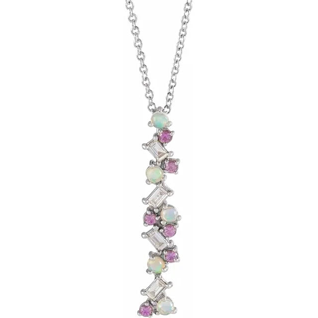 Falling Opals Necklace