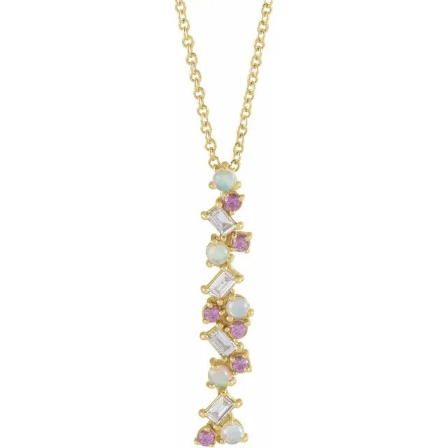 Falling Opals Necklace