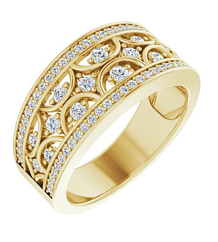 Diamond Arch Gold Ring