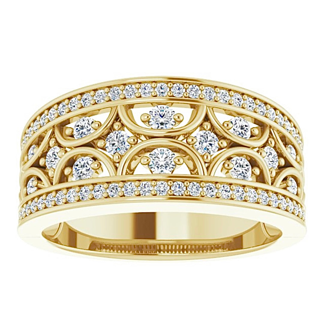 Diamond Arch Gold Ring