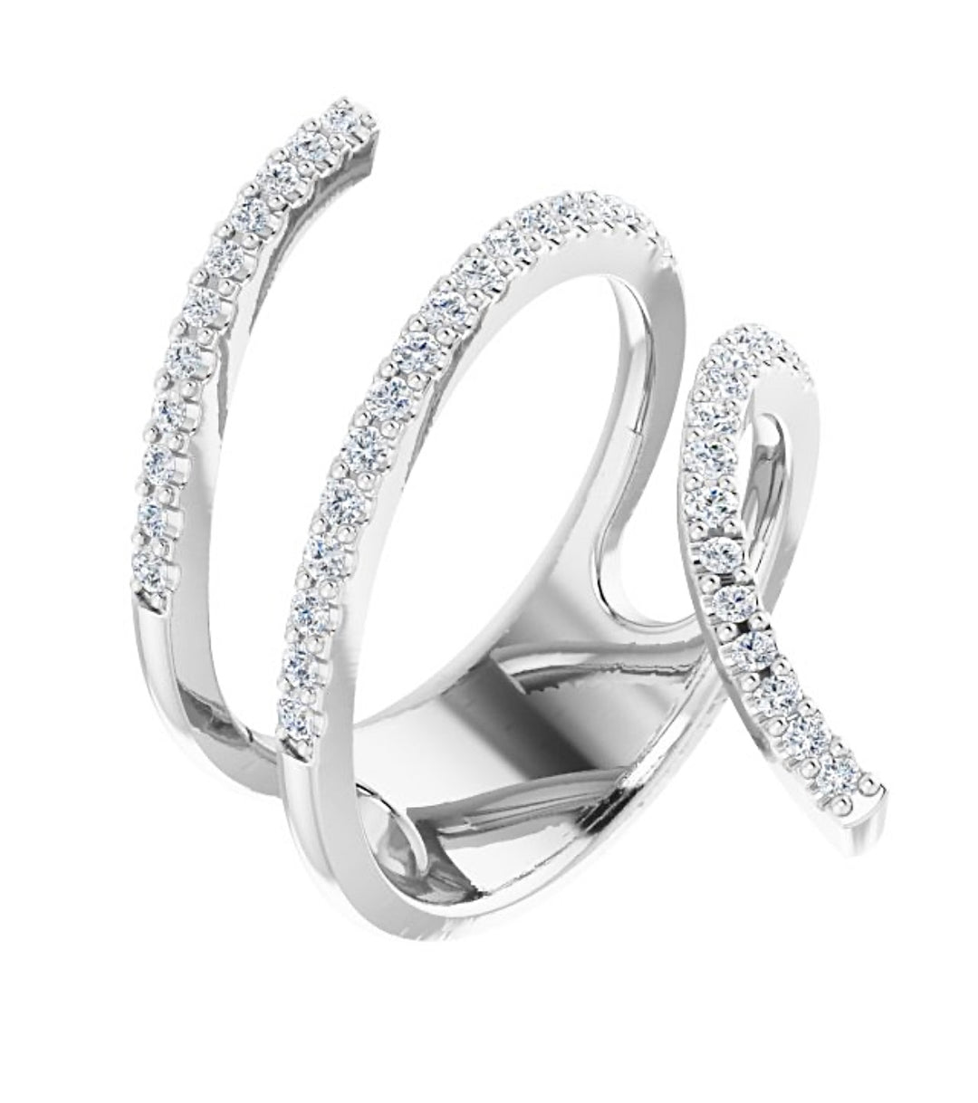 Spiral Wrap Diamond Ring
