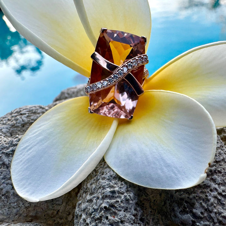 Morganite & Diamond Ring