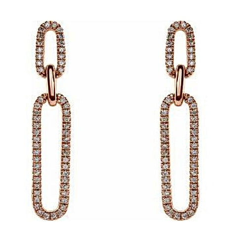 Triple Link Diamond Earrings