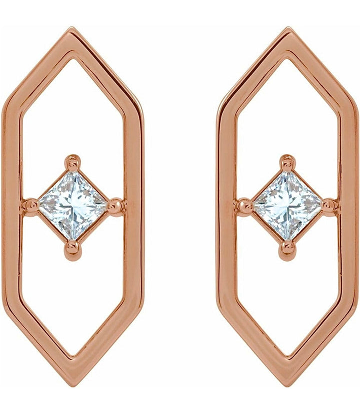 Geometric Diamond Earrings