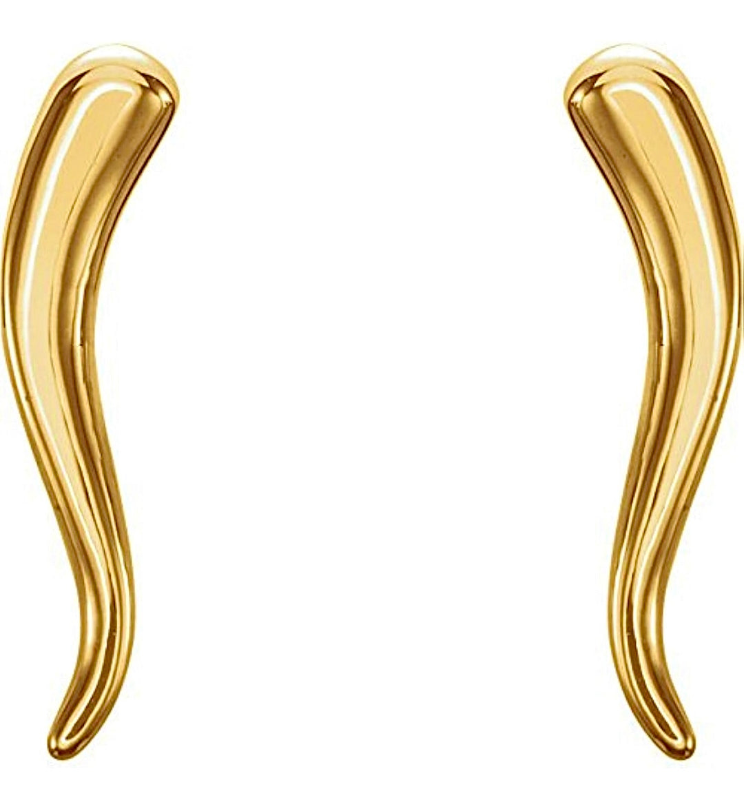 Gold Horn Earrings