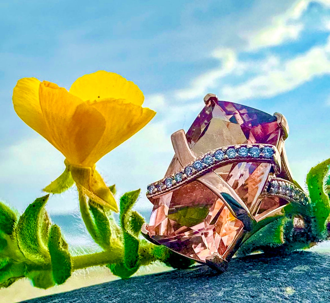 Morganite & Diamond Ring