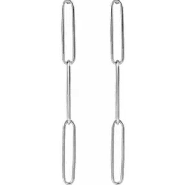 14K Elongated Link Earrings