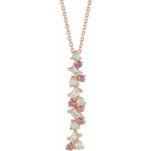 Falling Opals Necklace