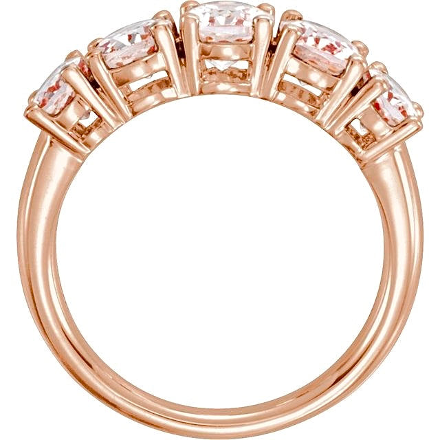 5-Stone Oval Morganite Ring